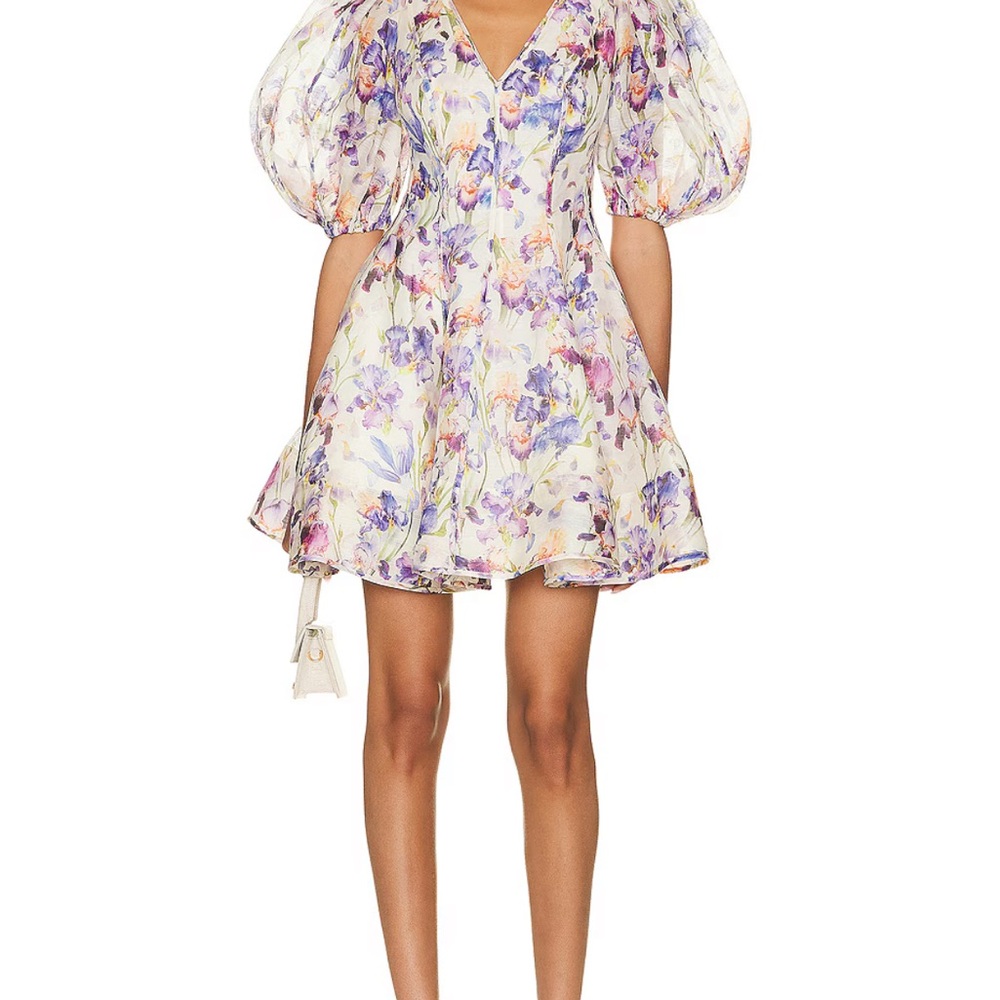 Zimmermann Floral Puff Sleeve Dress
